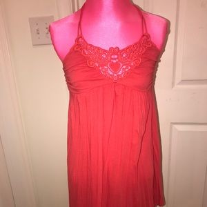 Cute coral cover up sun dress